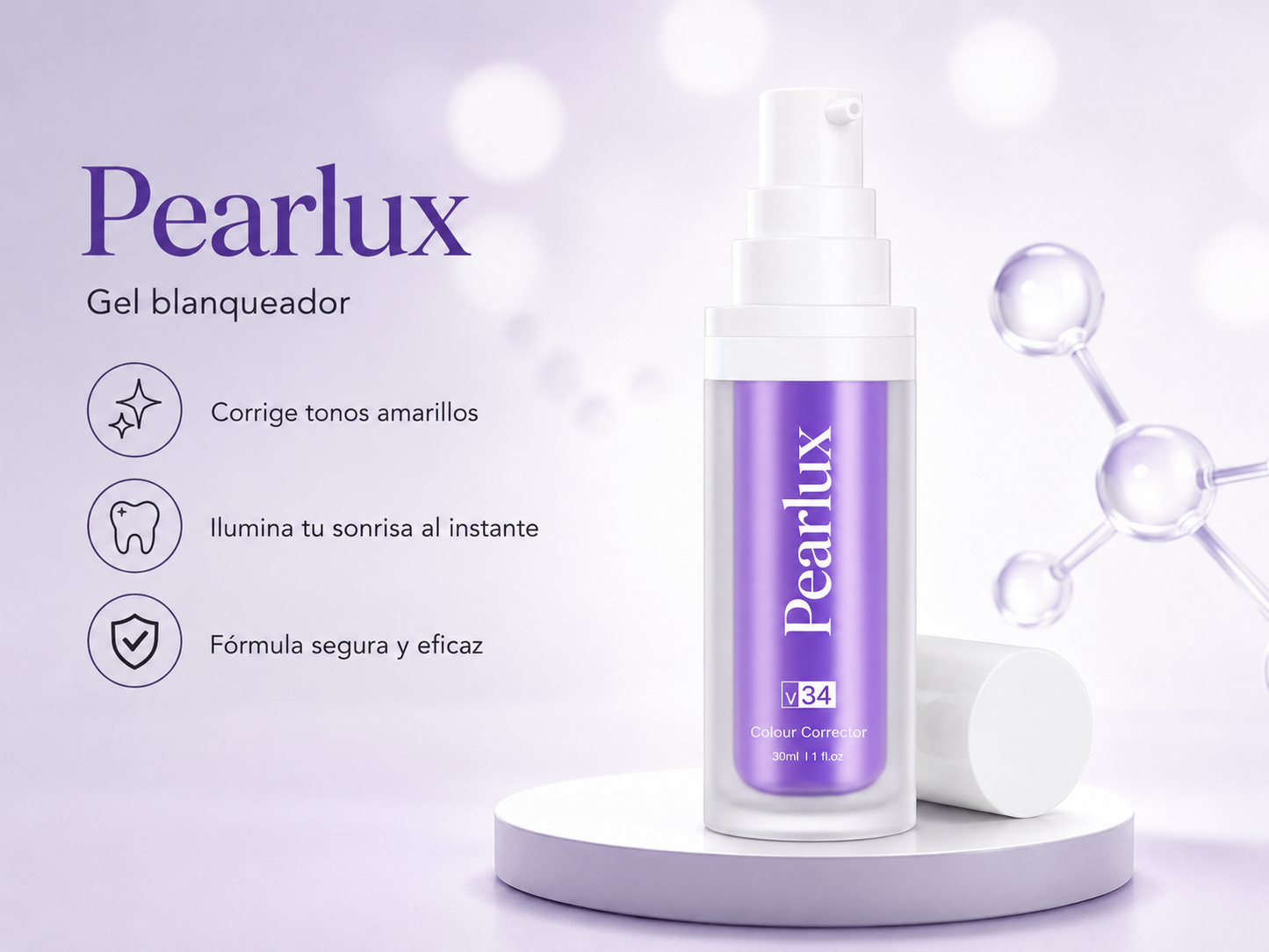 Pearlux – Gel Blanqueador con Tecnología Violeta V34